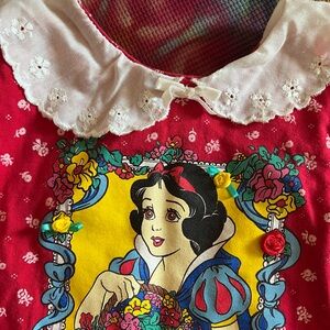🍎Vintage 90s Snow White Girls Dress 3T Disney Long Sleeve